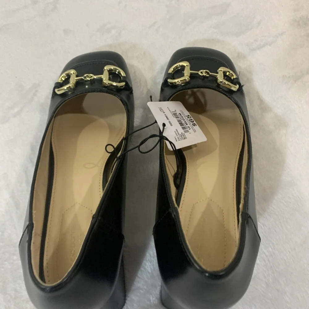 Giani Bernini Ameriee Dress Pumps Black Memory Foam Block Heel NIB - Size 10